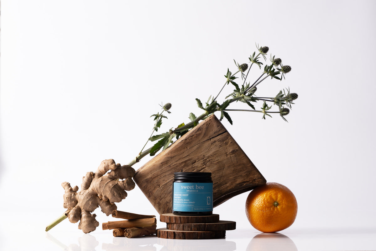 Breathe Deep Cloud Balm with ginger, cinnamon and orange